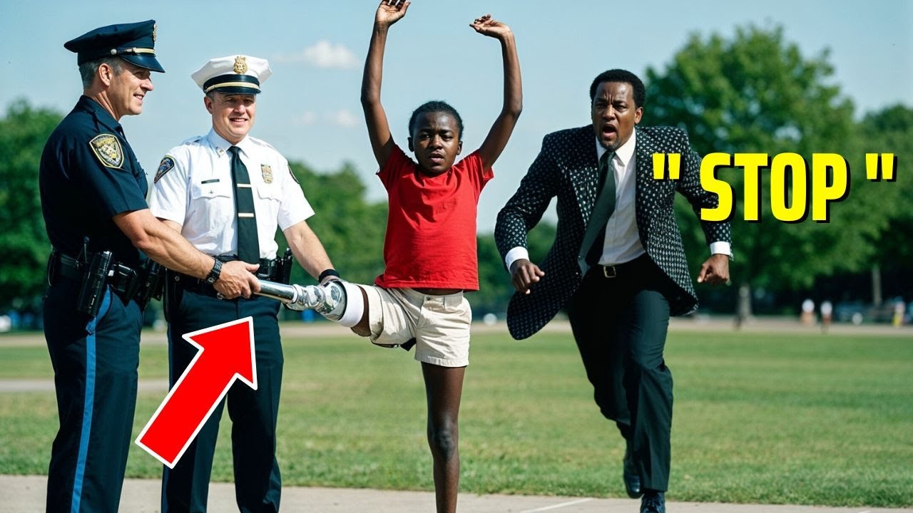 Officer Takes Prosthetic Leg from Disabled Black Boy – The Shocking Truth About His Father!