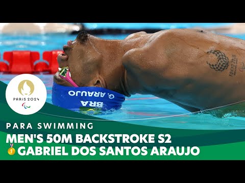 🇧🇷 Brazil's Gabrielzinho Wins Men's 50m Backstroke S2 | Para Swimming - Paris 2024 Paralympics