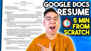 How to Make a Google Docs Professional Resume in 5 Minutes! *full tutorial*