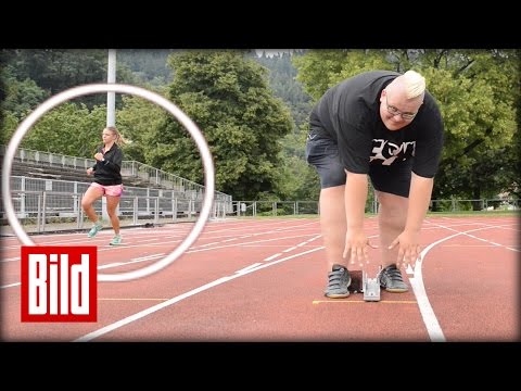 Hans Entertainment im Olympia-Test - 100 Meter Lauf