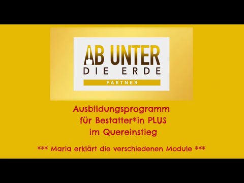 Ausbildungsprogramm für Bestatter*in PLUS im Quereinstieg