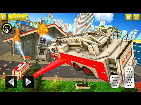 Fire Truck City Rescue Simulator 3D - Flying FireFighter Truck Rescue - Android Gameplay 