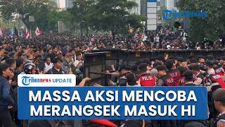 Detik-detik Massa Mahasiswa Diblokade Aparat TNI dan Polri saat Melintas di Dukuh Atas