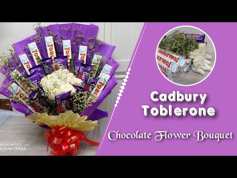 Chocolate Flower Bouquet | Wrapping Tutorial | Cadbury Toblerone BouquetBarkadahansas