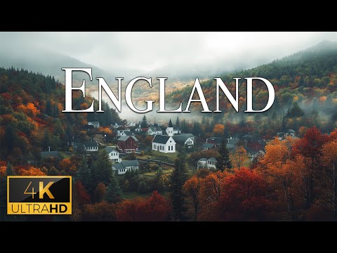FLYING OVER ENGLAND (4K Video UHD) - Calming Piano Music With Stunning Nature Film For Relaxation