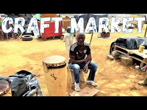 Street craft market near Arebbush Lodge in Windhoek, Namibia
