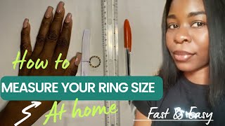 How to get your ring size using a tape measurement #wedding #engagement | Nigeria