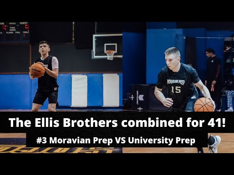 Moravian Prep National scores 73 points in a half! | The Ellis Brothers combined for 41!