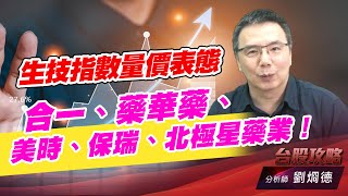生技指數量價表態，合一、藥華藥、美時、保瑞、北極星藥業！｜台股攻略｜劉烱德 (圖)