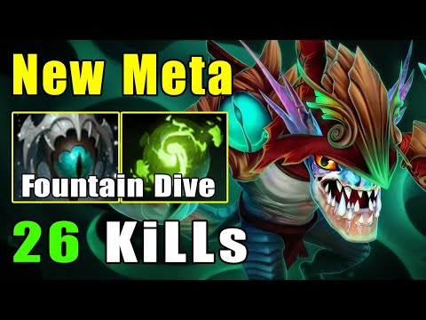[Slark] IMBA Safelane Refresher Orb Build 26KiLLs & Fountain Dive Rape All (FullGame Dota2 7.22f)