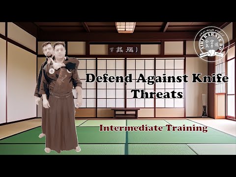Self Defense Techniques, Aikido, Defending Technique Against Knife Threats, Intermediate Training.