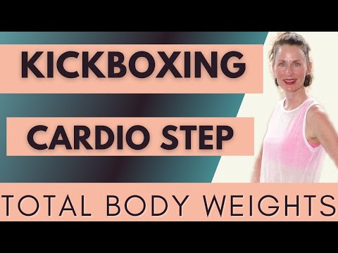 GROUP FITNESS CLASS # 155 |KICKBOXING - POWER CARDIO STEP & TOTAL BODY WEIGHTS | WEIGHT LOSS WORKOUT