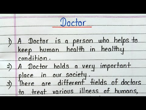 Doctor-10 lines essay || Short 10 lines essay on doctor in english