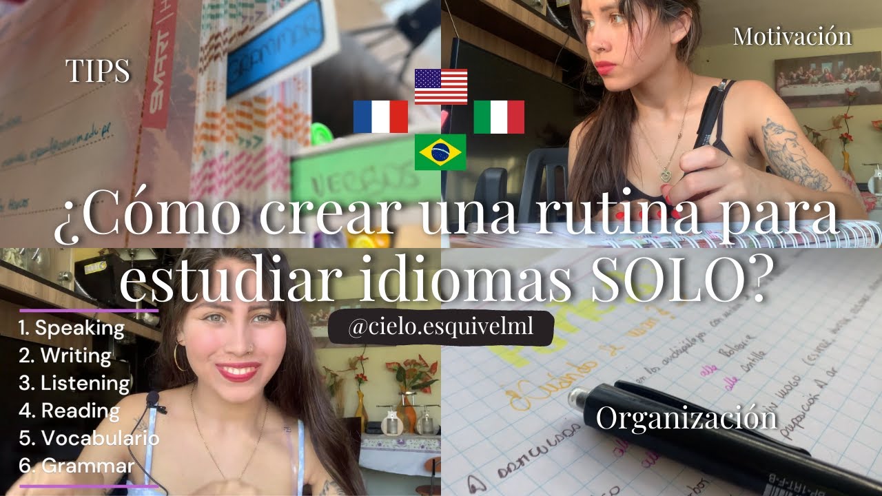 ¿Cómo crear una rutina para estudiar idiomas SOLO/A? HORARIO SEMANAL (Spanish blog with subs)