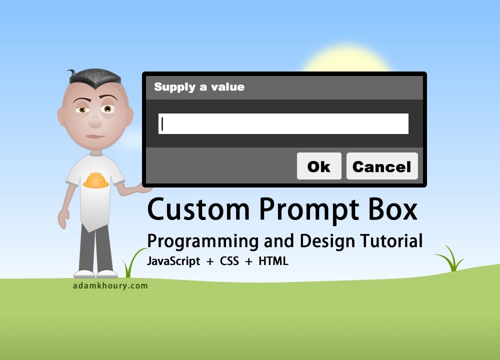 Custom Prompt Box Programming JavaScript CSS HTML Tutorial