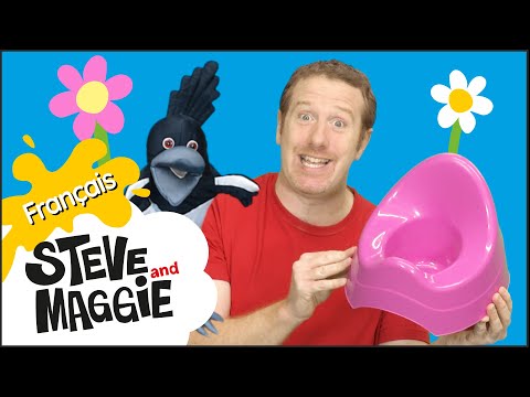 Apprendre à faire sur le pot avec Steve and Maggie Français | Histoires et chansons pour enfants