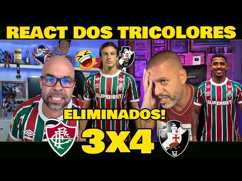 VAMOS RIR! REAÇÕES DOS TRICOLORES ELIMINADOS DA COPA DO BRASIL! FLUMINENSE 3x4 VASCO NOS PÊNALTIS!