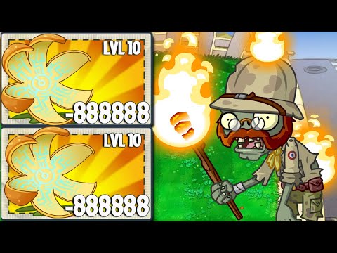 PvZ 2 Power UP Infinite - Every Plant Max Level Vs 200 Torchlight Zombie - Who is best plant?