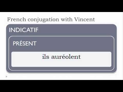 French conjugation = Auréoler = Indicative Present