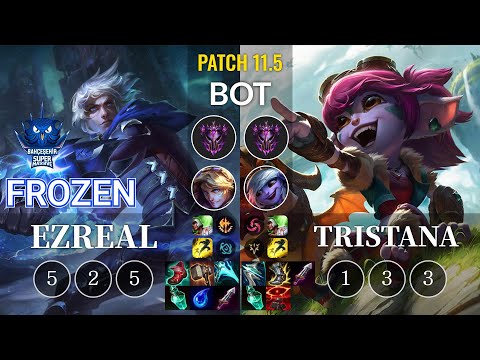 SUP Frozen Ezreal vs Tristana Bot - KR Patch 11.5