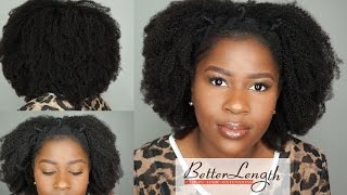 How to do a Quick and Easy Style Using BetterLength Kinky Coilly Clip-ins + Initial Review!|Mona B.
