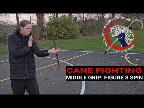 Cane Fighting: Middle Grip Figure 8 Spin | He Yong Gan Martial Arts