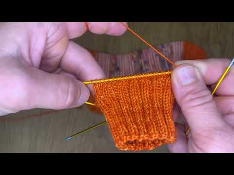 Verstärkte Ferse stricken mit Hebemaschen