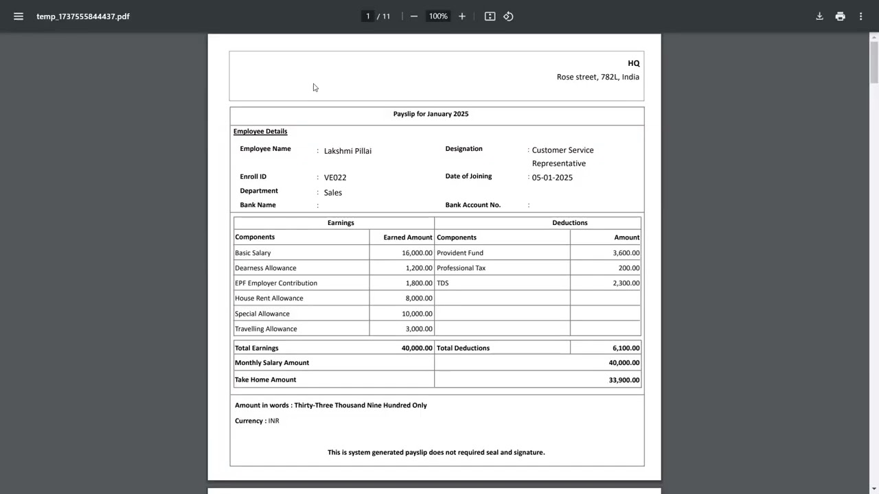 01 Payroll Management | System Demo