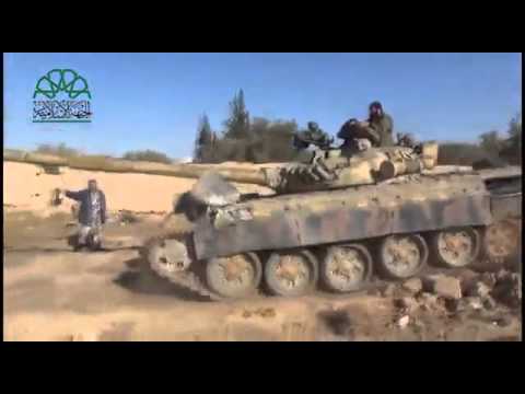 اغتنام دبابة تي 72 في الضمير في ريف دمشق من قبل عناصر الجبهة الإسلامية