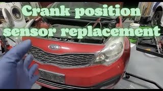 2012 Kia Rio P0335 crankposition sensor replacement stalling rough idle