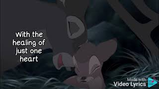 The healing of a heart. song lyrics. Bambi 2
