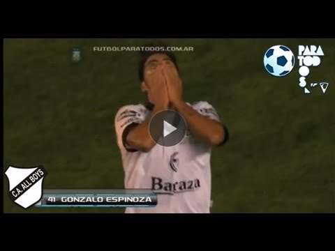 Gol de Espinoza. All Boys 4 Quilmes 0. Fecha 7. Torneo Inicial 2013