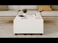 Tavolino da Salotto Bianco 75x75x38 cm in Legno Multistrato - Foto miniatura 4