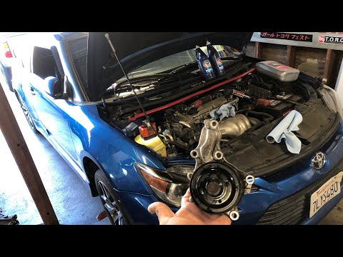 2011-2016 Scion tC replacing the water pump on a 2AR-FE (bad pulley bearings)