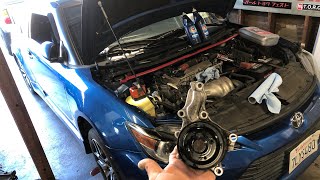 2011-2016 Scion tC replacing the water pump on a 2AR-FE (bad pulley bearings)