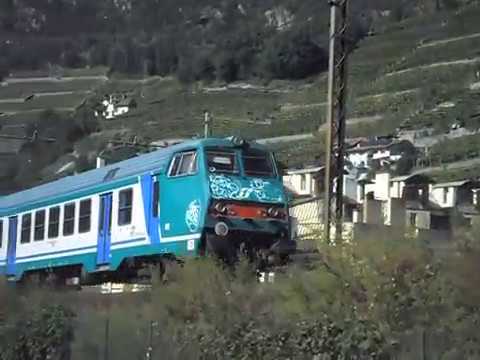 07.10.2017. TRENO REGIONALE VELOCE 2261 IN TRANSITO A CARDANO (BZ).