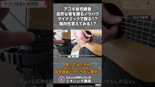 アコースティックギター弾き語り自宅録音 ダイナミックマイクで録る・コンデンサーマイクの指向性を変えてみる「録音いってきます！」月岡彦穂さん編　前編　ショート C