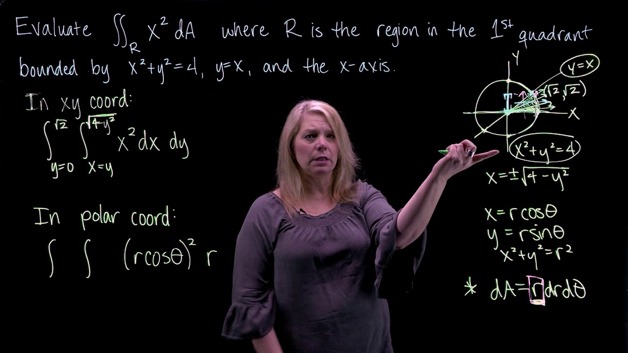 Double Integral Set Up in Both Rectangular and Polar Coordinates