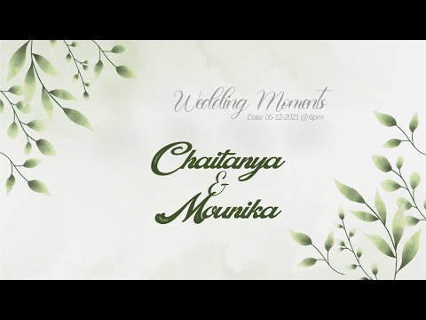Chaitanya + Mounika's Wedding live Streaming @ 05-12-2021