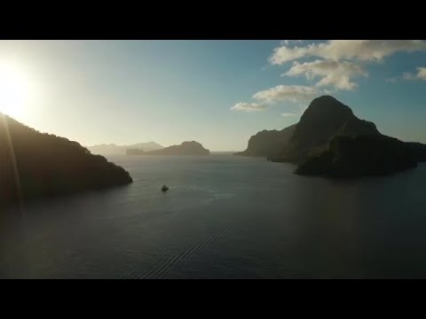 Sunrise Over Islands Stock Video