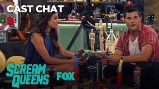 Scream Queens | Lea Michele & Taylor Lautner Talk About Twilight In The Fox Lounge