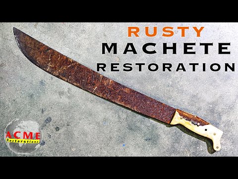 Restoration of Old Crusty Machete Covered in Rust.