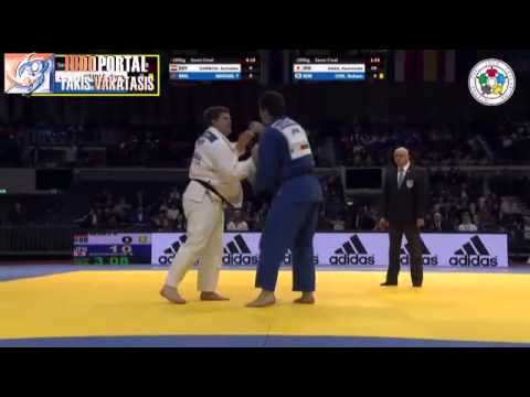 Judo Grand Prix Dusseldorf 2015 Semifinal o100kg HEINLE Sven (GER) vs. SHICHINOHE Ryu (JPN)