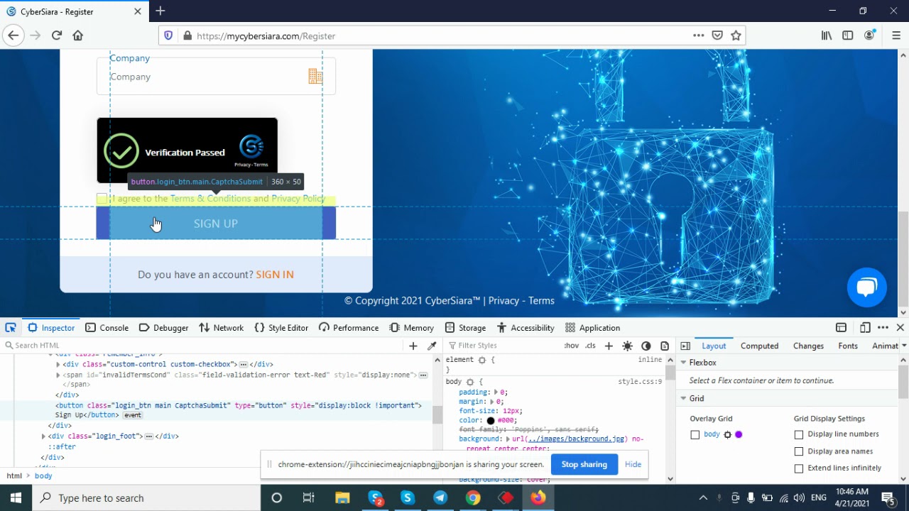 how to find class or id in firefox using inspect element