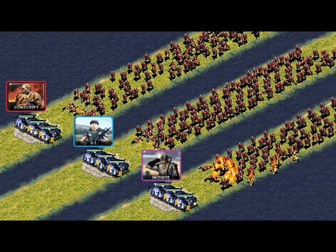 Main Infantry in BF vs Conscripts - Red Alert 2