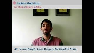 Mr. Fourie, South Africa patient video testimonial India