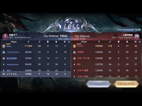 Guild War 23 August 2023 Session 7 - S27 榮耀天下 vs S23 天魔神聯盟 - Dynasty Legends 2