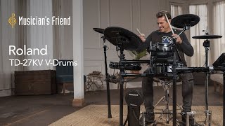 Video thumbnail for Roland TD-27KV V-Drums Electronic Drum Kit Demo with Thomas Lang - All Playing, No Talking by Musician's Friend