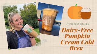 DIY Starbucks Pumpkin Cream Cold Brew (Dairy Free!)