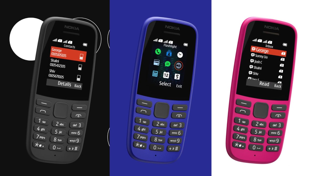 Nokia 105 Dual Sim 2019 Black (16KIGB01A01) video preview